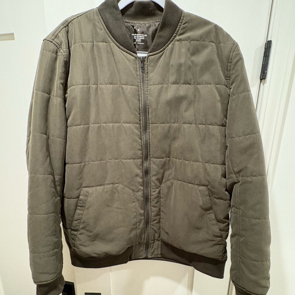 Arizona Jean Co Olive Quilted Bomber Jacket XL